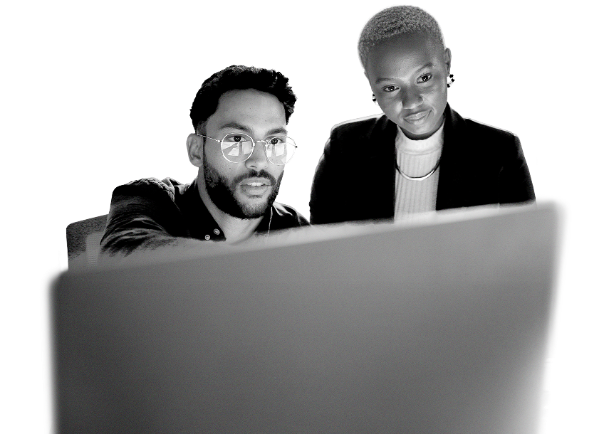 People reviewing plan